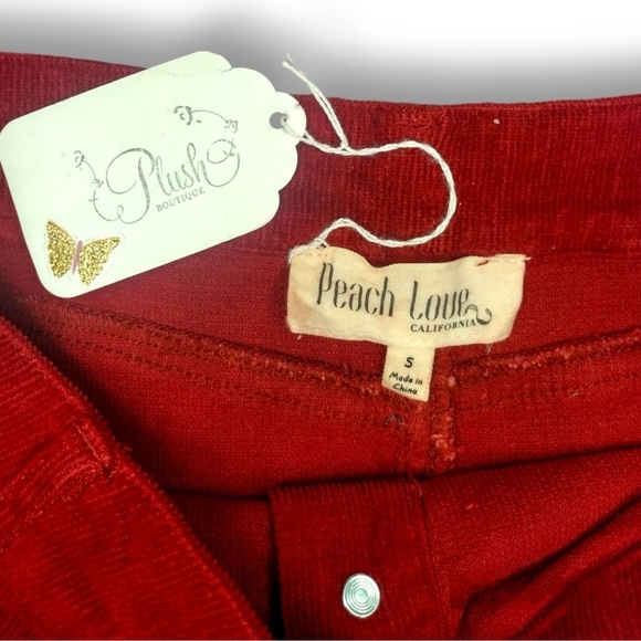 Peach Love California ~ Burgundy Corduroy Mini Skirt - Picture 5 of 13